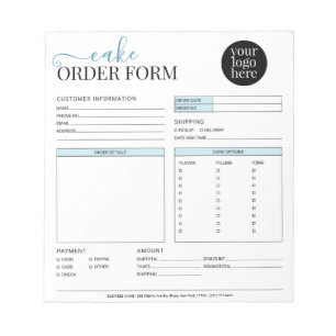Bloc-note Boulangerie Cupcake Moderne Boulangerie Bleu Comma