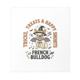 Bloc-note Bouledogue Français Farceur Halloween