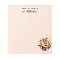 Bouquet de fleurs gris-jaune orange