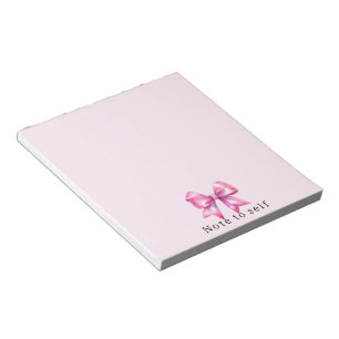Bloc-note Bow rose pâle