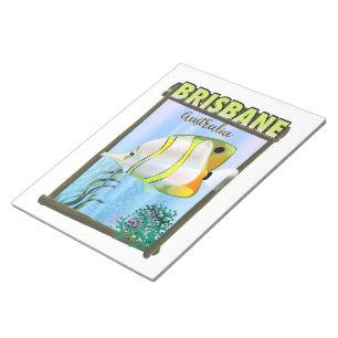 Bloc-note Brisbane Australie poster de voyage tropical