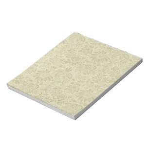 Bloc-note Brocade Botanique Toile Florale Motif Vert Sauge