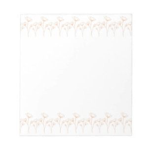 Bloc-note Broche Fuzz Flower Bordure personnalisable et élég