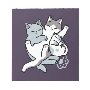 Bloc-note Brosse à lait - Chats à couchage mignon