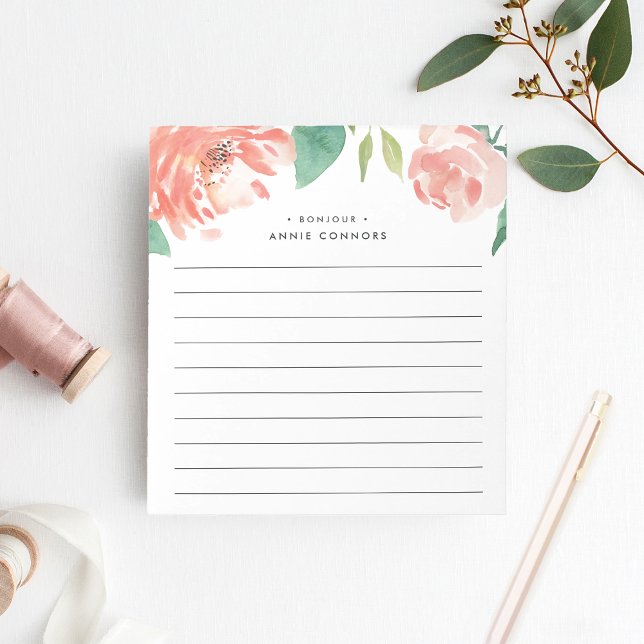 Bloc-note Brouillard Peony | Personnalisé (Créateur téléchargé)