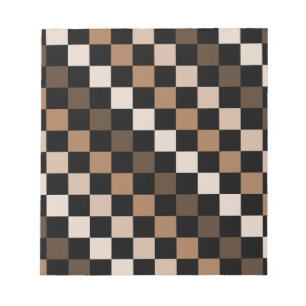 Bloc-note Brown À damiers noir En vichy Motif