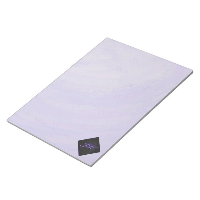 Bloc-note Broyeur de bleuets et monogramme noir (Incliné)