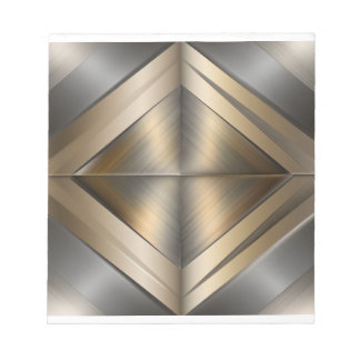 Bloc-note Brushed Metallic Geometric Diamond Pattern