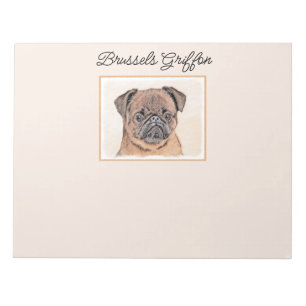 Bloc-note Bruxelles Griffon Smooth Painting Original Chien A