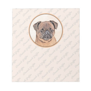 Bloc-note Bruxelles Griffon Smooth Painting Original Chien A