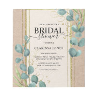 BUDGET Eucalyptus Kraft Invitation Fête des mariée