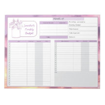 Budget mensuel et suivi des factures Purple Jaune
