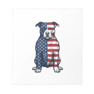 Bloc-note Bulldog Patriote Gravure Vintage Design Vectoriel
