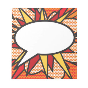 Bloc-note Bulle de Texte Amusante Bande Dessinée Rétro