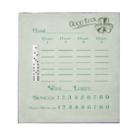 Bunco Score Pad March Saint Patricks Thème