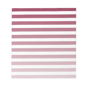 Bloc-note Burgundy et blanc rayures de bonbons