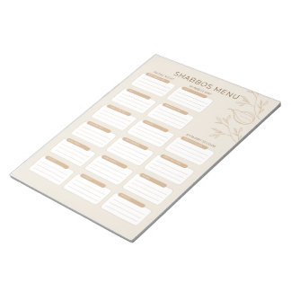 Bloc-note Busy Jewish Mom's Shabbos Menu Planner 2024