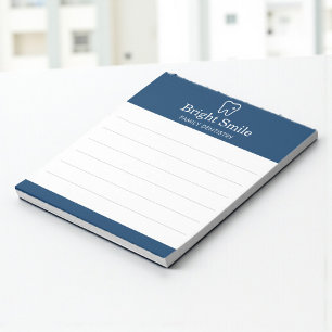 Bloc-note Cabinet Dentaire Dentiste Bleu Marine Blanc