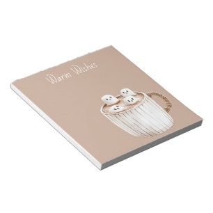 Bloc-note Cacao Souhaits Chauds Mug Brun Marshmallows