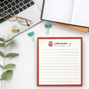 Bloc-note Cadeau d'appréciation pour enseignant avec Apple P
