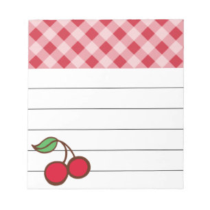 Bloc-note Cadeau de cuisine Retro Cherry