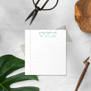 Bloc-note Cadeau de l'enseignant Préppy Papier Linked Notepa