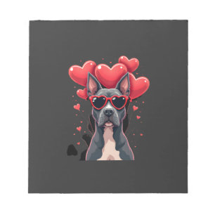 Bloc-note Cadeau drôle de Saint-Valentin Pitbull coeur papa