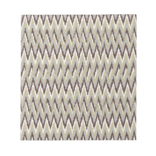 Bloc-note Café et Sage iKat ZigZag Motif