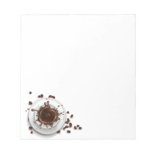 Bloc-note Café Splash Coffee Beans Art