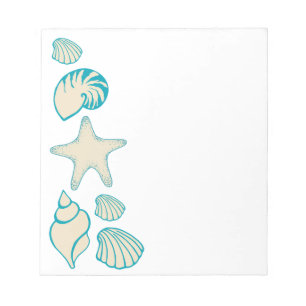 Bloc-note Cahier Cadeau Plage Coquillages Été