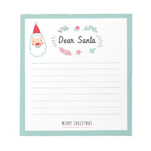 Bloc-note Cahier Cher Papa Noël pour Enfants
