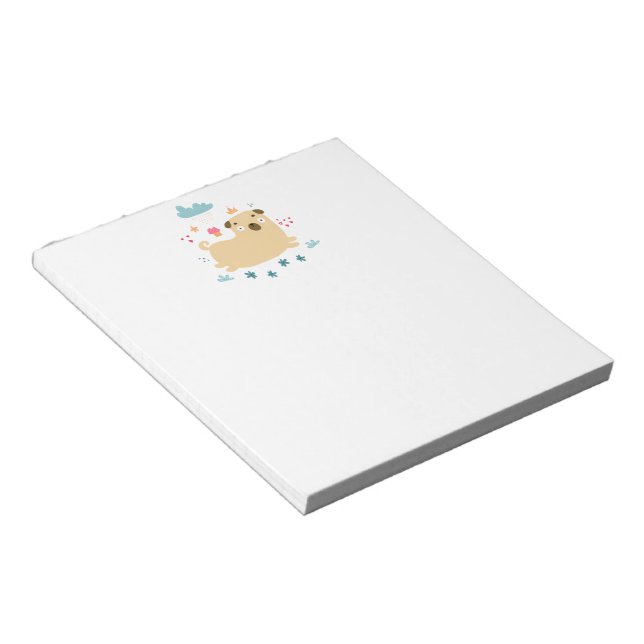 Bloc-note Cahier de notes Puggy heureux (Incliné)