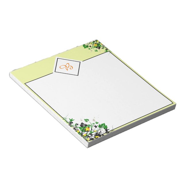 Bloc-note Cahier de notes Roses jaunes (Incliné)