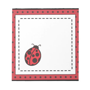 Bloc-note Cahier de notes Rouge Coccinelle