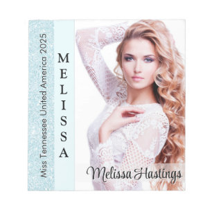 Bloc-note Cahier de signatures petit format Aqua Glitz Pagea