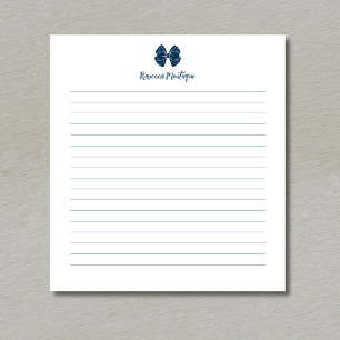Bloc-note Cahier ligné à ruban bleu de Prusse simple avec no