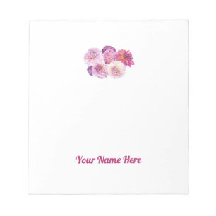 Bloc-note Cahier personnalisé Dazzling Dahlia