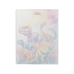 Bloc-note Cahier personnalisé de dinosaure mignon