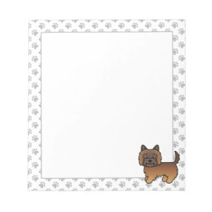 Bloc-note Cairn Terrier tacheté rouge Chien de dessin animé 