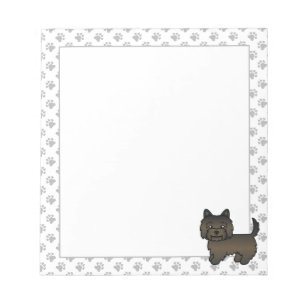 Bloc-note Cairn Terrier Tacheture Foncé Chien de Dessin Anim