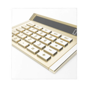 Bloc-note Calculatrice d'or