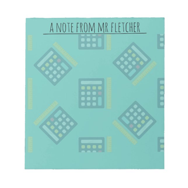 Bloc-note Calculatrices personnalisées Notes mathématiques p (Devant)