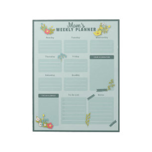 Bloc-note Calendrier hebdomadaire fleur sauvage