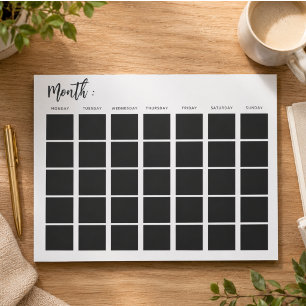 Bloc-note Calendrier mensuel vierge