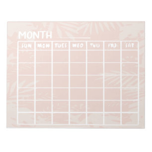 Bloc-note Calendrier non daté Peach