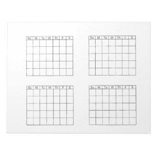 Bloc-note Calendrier Pad Blanc Triannuel
