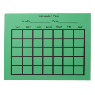Bloc-note Calendrier Pad Green
