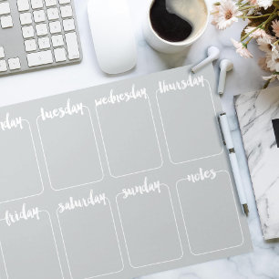 Bloc-note Calendrier personnalisé du planificateur hebdomada
