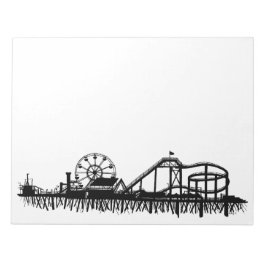 Bloc-note California Père Noël Monica CA Pier Beach Ferris W