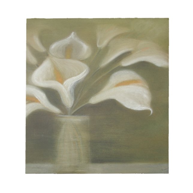 Bloc-note Calla Coupe Les Fleurs Dans Un Vase Artistique Enc (Devant)